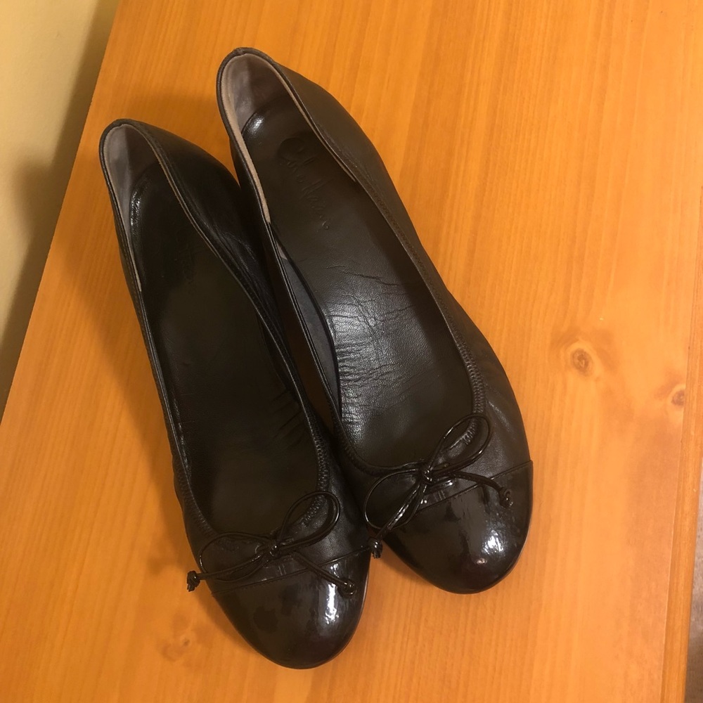 COLE HAAN Black wedge heels